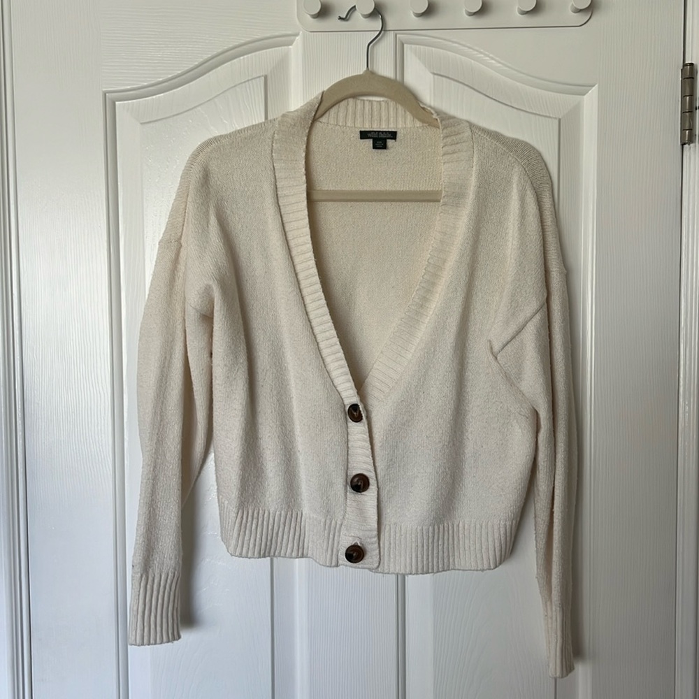 Wild Fable Cream Crop Cardigan